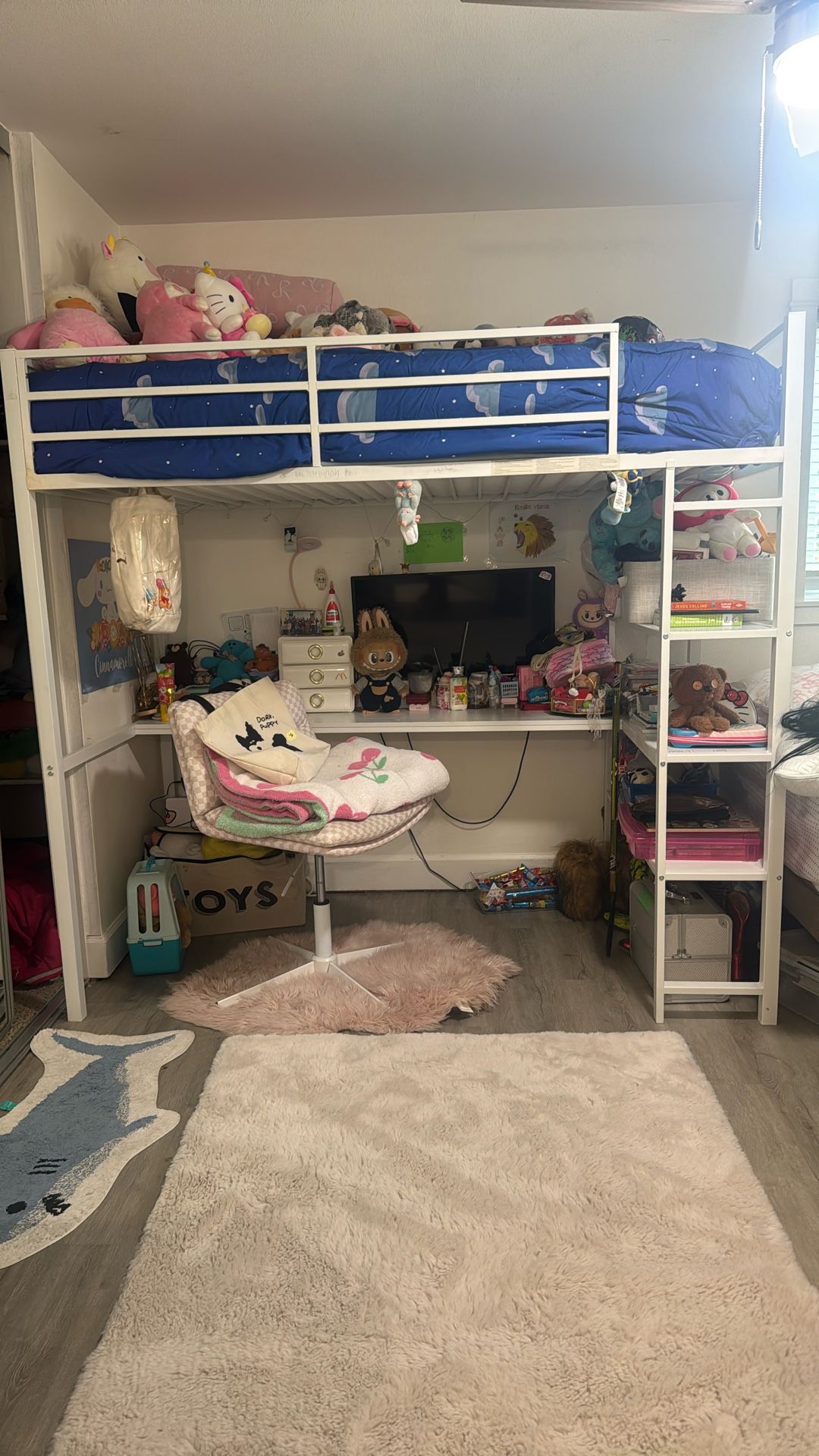 bunk bed with desk 