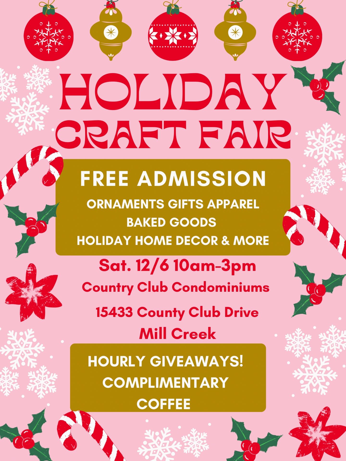 Holiday Bizaar  Craft Fair 