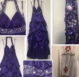Brand NEW!  Royal Queen Purple Sequins Ballgown Prom/Special Event Dress