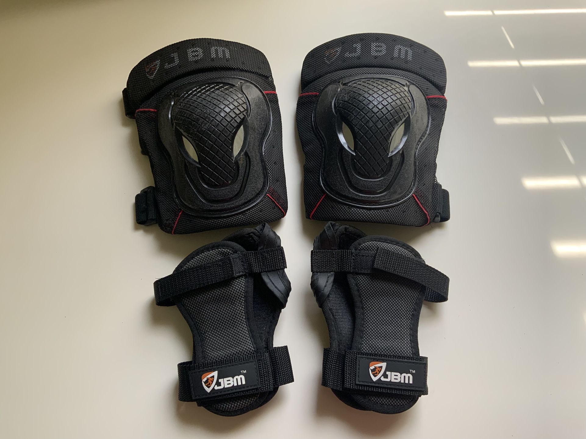 JBM Adult & Kids Knee Pads with Wrist Guards Protective Set (4 pc) Size:L