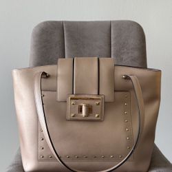 Cromia Women’s Leather Tote Bag with Gold-Tone Hardware
