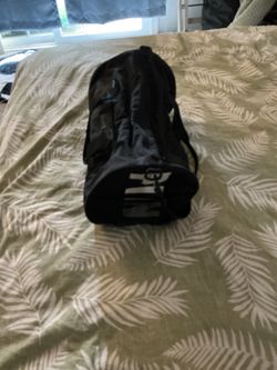 Pink duffle bag