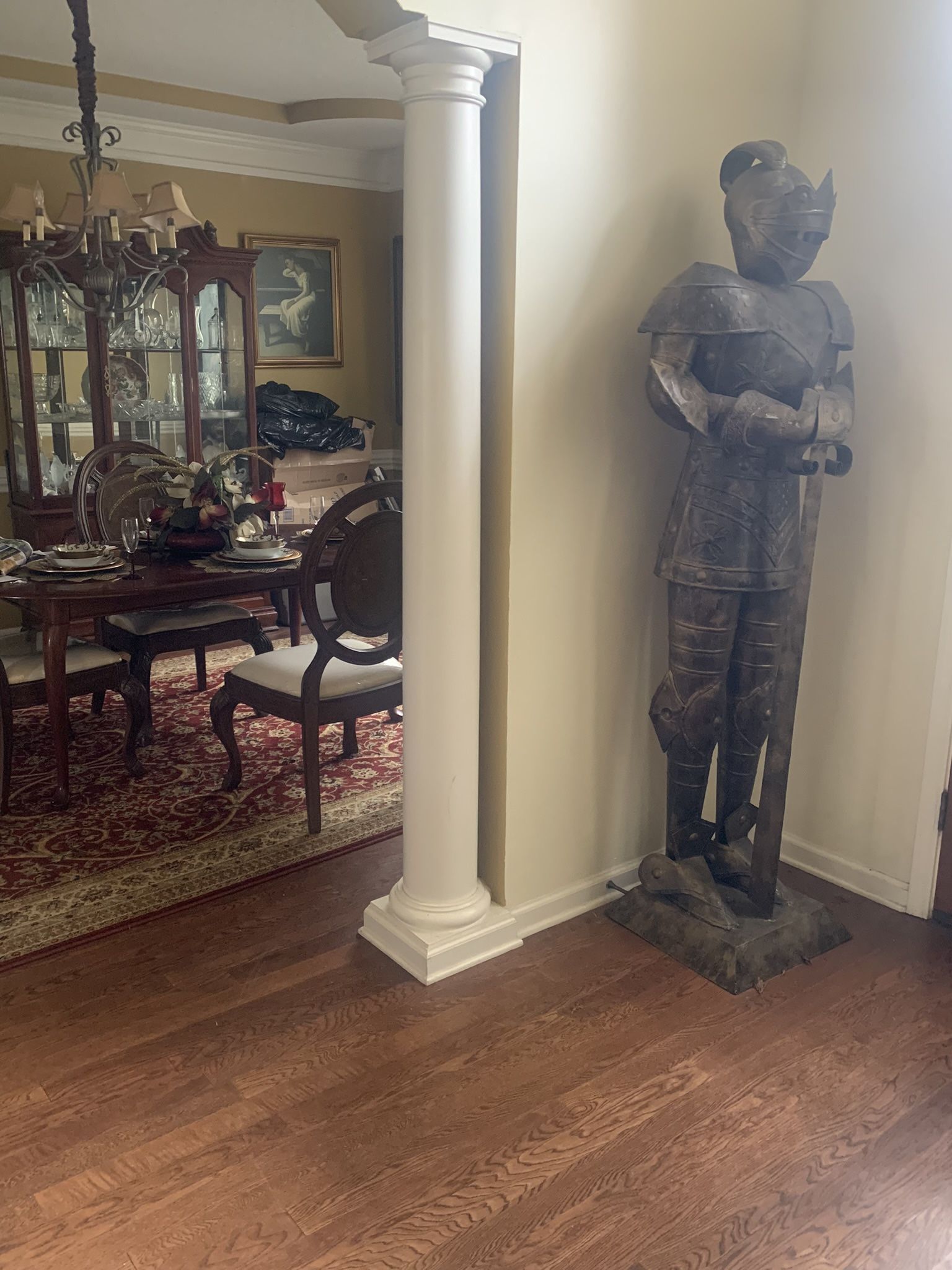 Antique Life Size Knight Statue