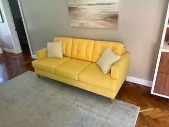 Yellow 3 seater sofa couch