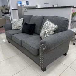 🎀BRAND NEW ASHLEY 👌AGLENO CHARCOAL SOFA/LOVESEAT AVAİLABLE 