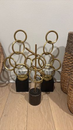 Modern Gold Abstract Sculpture Decor Set ✨