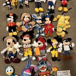 Vintage Disney Plush Lot Mickey Mouse & More! PLEASE READ DESCRIPTION! 