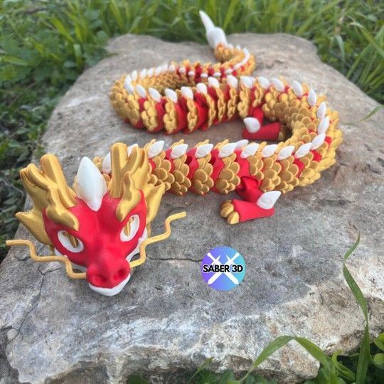 3D Printer Articulated Dragon, 26 Inches Long