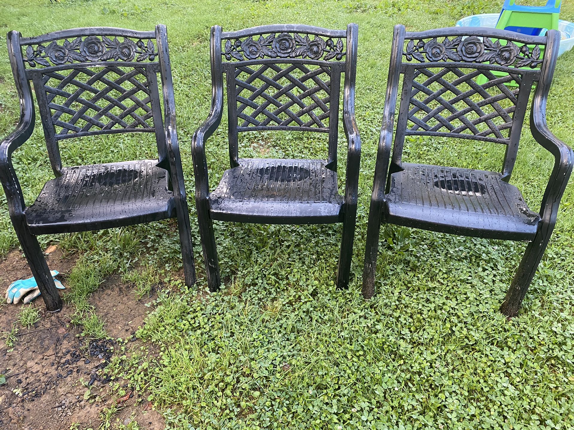 Thick plastic outdoor chairs