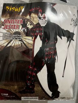 Sinister Jester Costume - Size 12-14