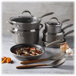 Chrissy Teigen 12pc cookware set, gray