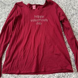 Women’s Large Red Long Sleeve Happy Valentine’s Day Shirt