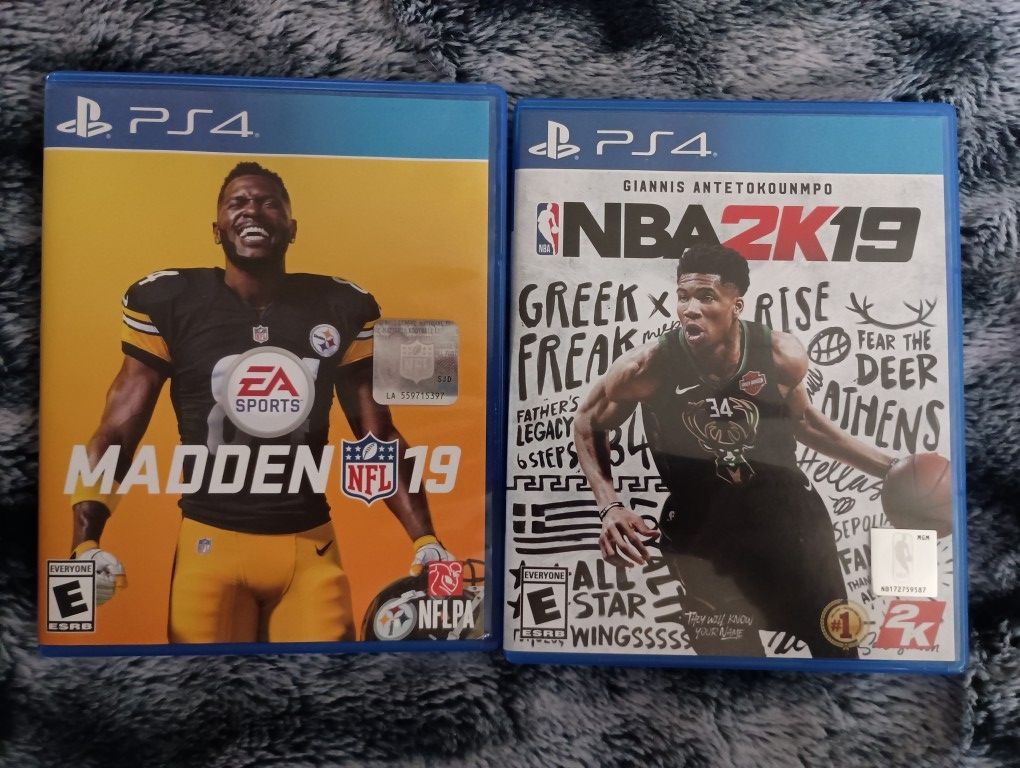 PS4 Lot:  NBA 2K19 And Madden 19