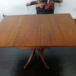 Antique Drop-Leaf Solid Wood Table
