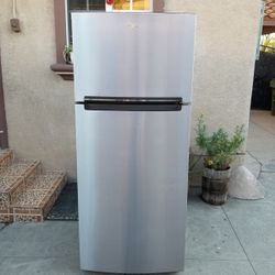 Whirlpool Refrigerator Stainless Steel 18cu Ft 28x29x68👍👌3 MONTHS WARRANTY 