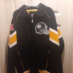 Steelers Leather Jacket Men's Xl