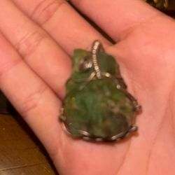 green Rock Necklace
