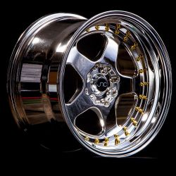 JNC010 Platinum Gold Rivets Wheels - 15"-18"