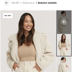 NA-KD White Teddy Jacket 