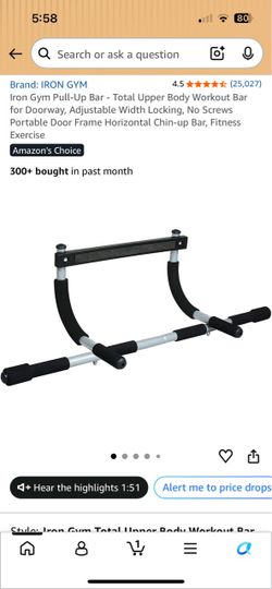 Brand new Iron Gym Total Upper Body Workout Bar