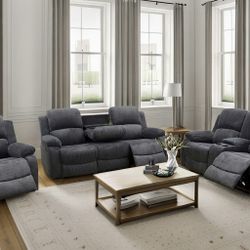 💥FREE DELIVERY💥Brand New  3PC Reclining Sofa Loveseat Chair Set 