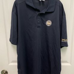 Men’s Large PGA Golf Shirt In  Black 