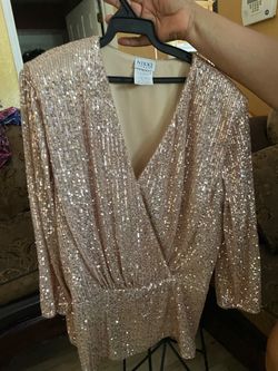 Nikki Lund Rose Gold Sequin Top