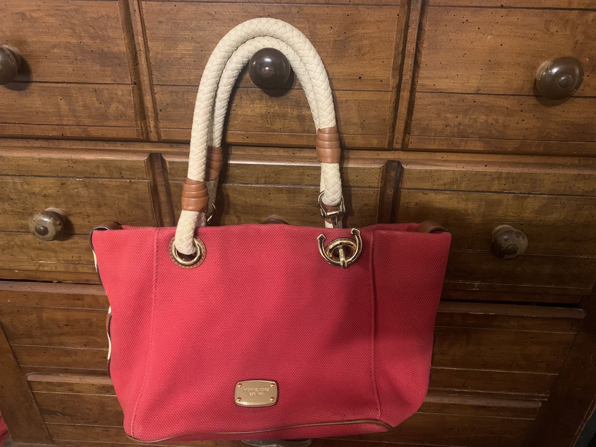 Michael Kors Red Canvas Purse