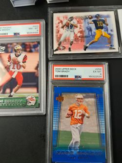 Tom Brady ROOKIE the G.OA.T. psa upperdeck Topps football cards New
