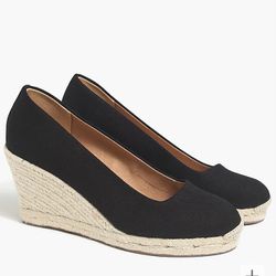 New, Black Espadrille Wedges from JCrew (size 9)