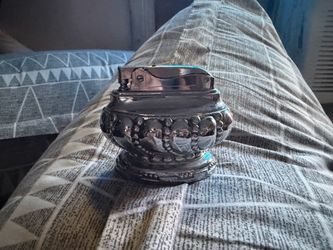 Vintage Silver Table Lighter Ornate Base
