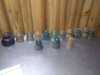 Antique glass insulators