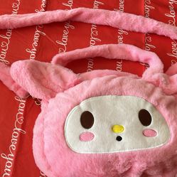 Sanrio My Melody Plush Crossbody Plush Purse 