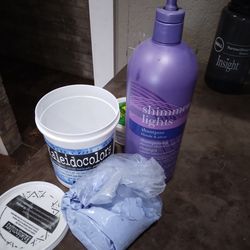 Hair bleach and shampoo