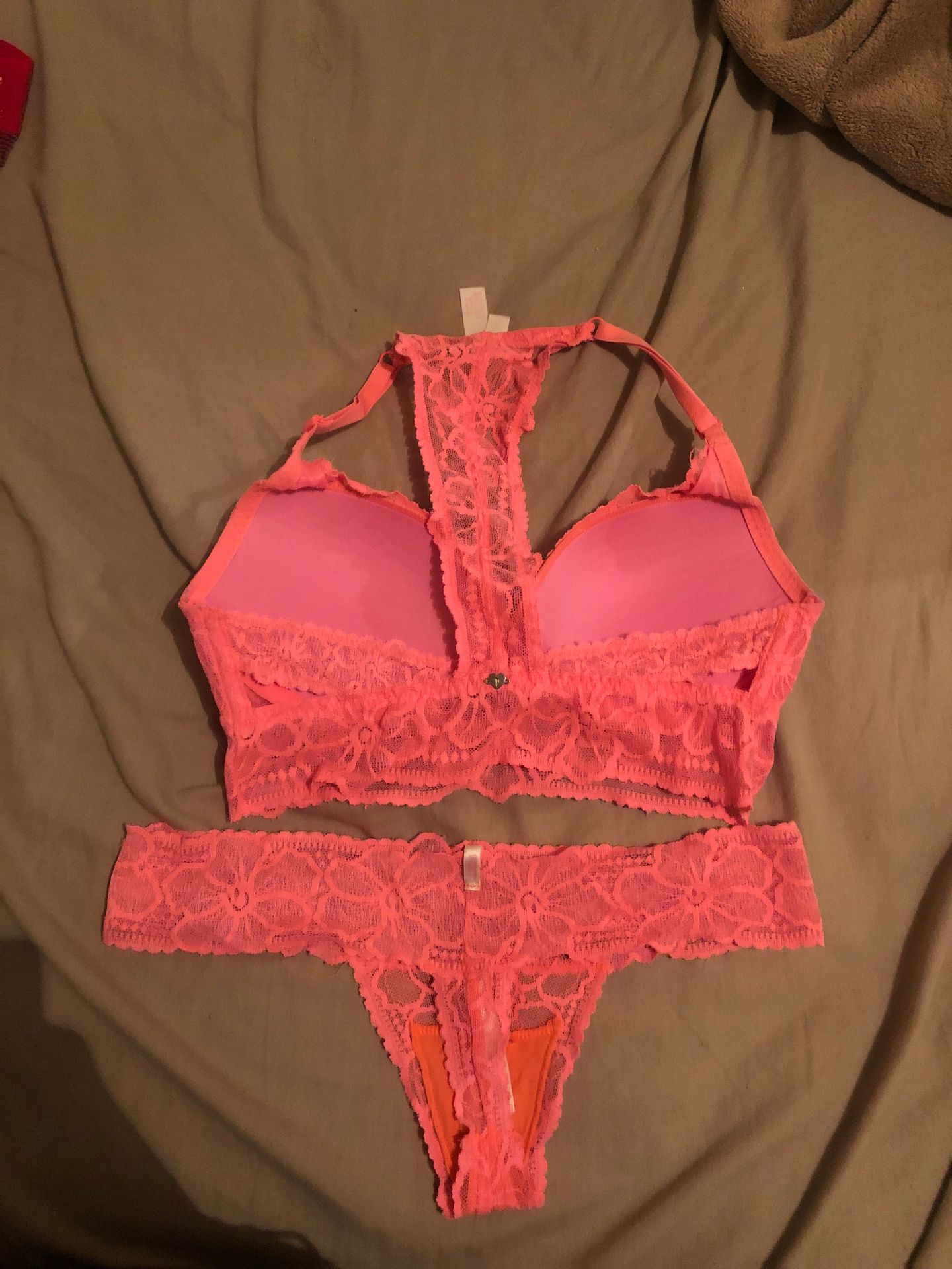 Pink bra set