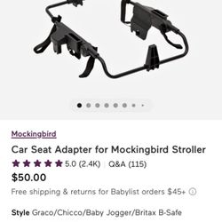Car Seat Adapter for Mockingbird Stroller