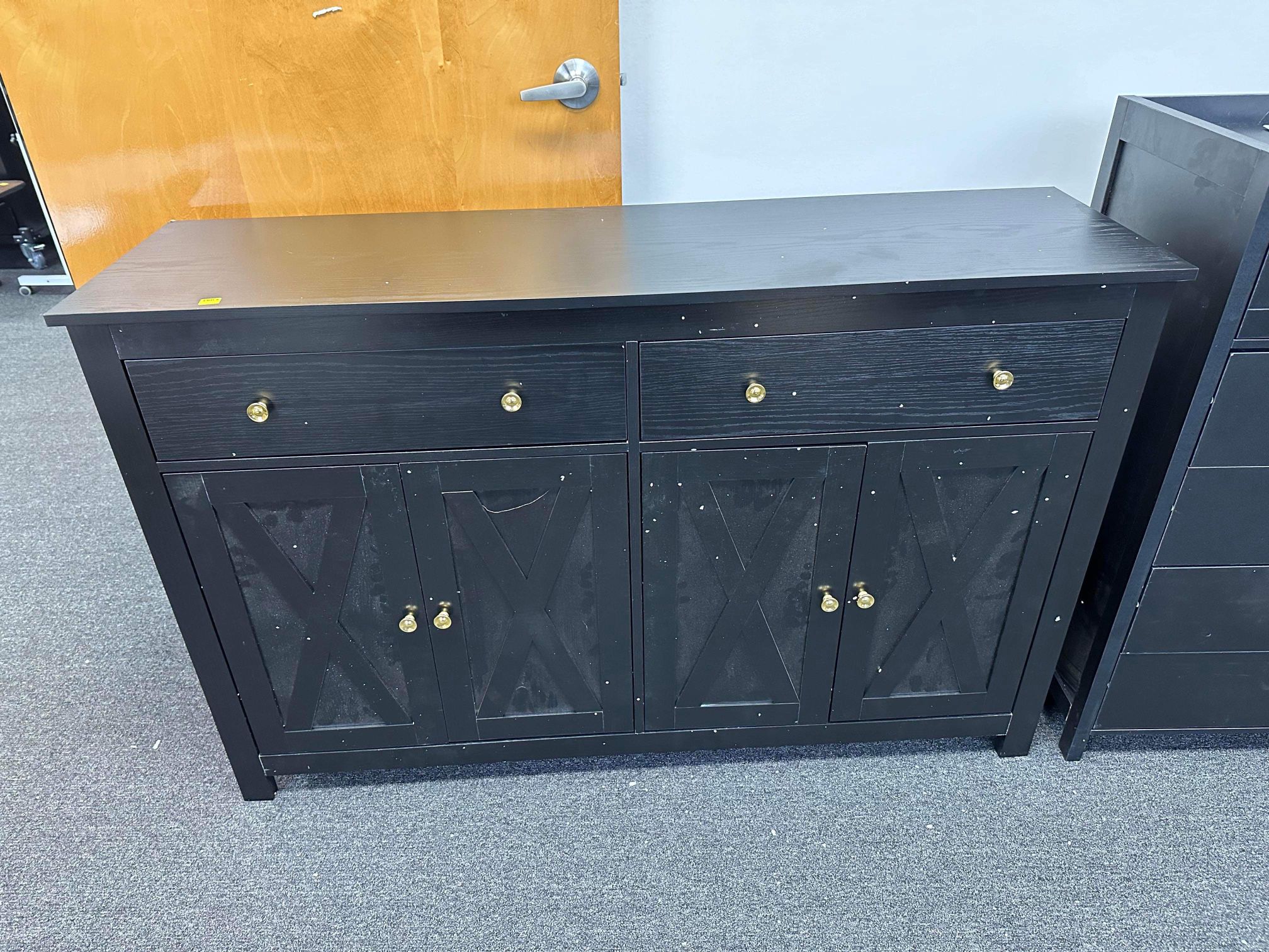 Sideboard Buffet Cabinet with Storage, 55" Large Kitchen Storage Cabinet with 2 Drawers and 4 Doors, Wood Coffee Bar Cabinet Buffet Table Console Cabi