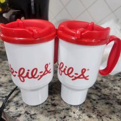 2 New Chick-fil-A Plastis Tumblers