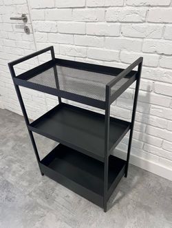 Black storage shelf