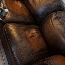 Leather Loveseat 