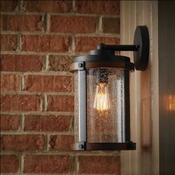 Kichler Barrington 1 -Light 13-in H Distressed Black Hardwired Outdoor Wall Light