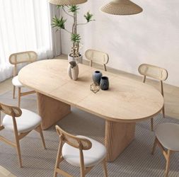 Japandi Extendable Dining Table