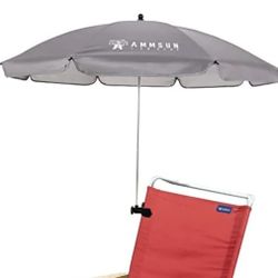 AMMSUN Chair Umbrella with Universal Clamp 43 inches UPF 50+,Portable Clamp on Patio Chair,Beach Chair,Stroller,Sport chair,Wheelchair and Wagon,Brigh