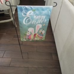 Garden flag stand and flags included