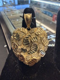 10KT Heart Nugget Pendant 41083-2