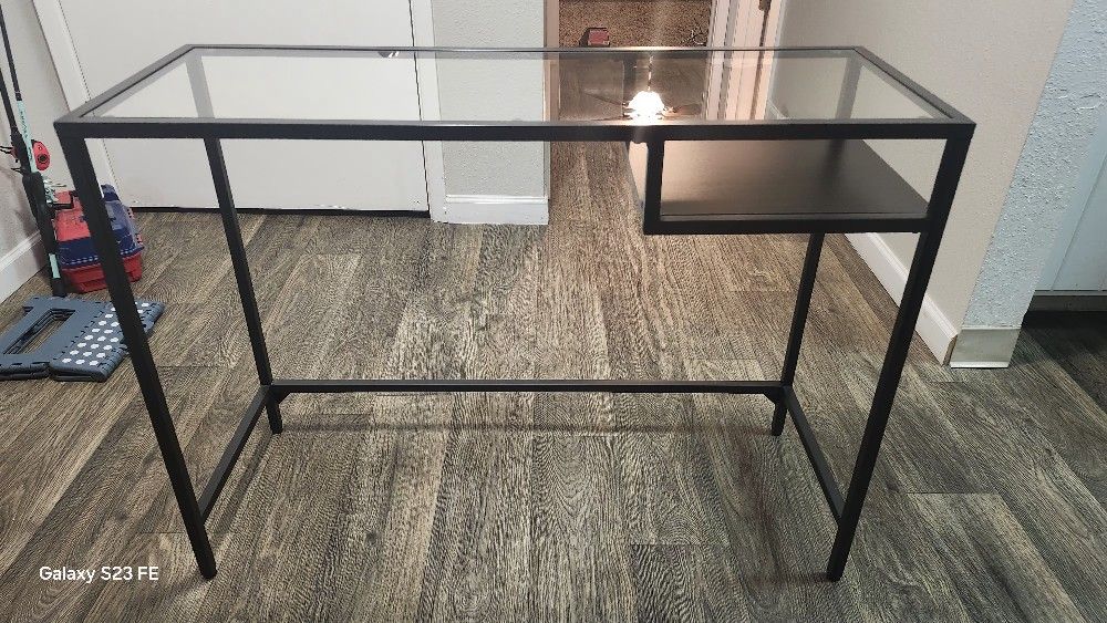 Glass Top Console Table