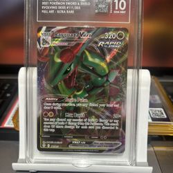 TAG GEM MINT 10 RAYQUAZA VMAX 