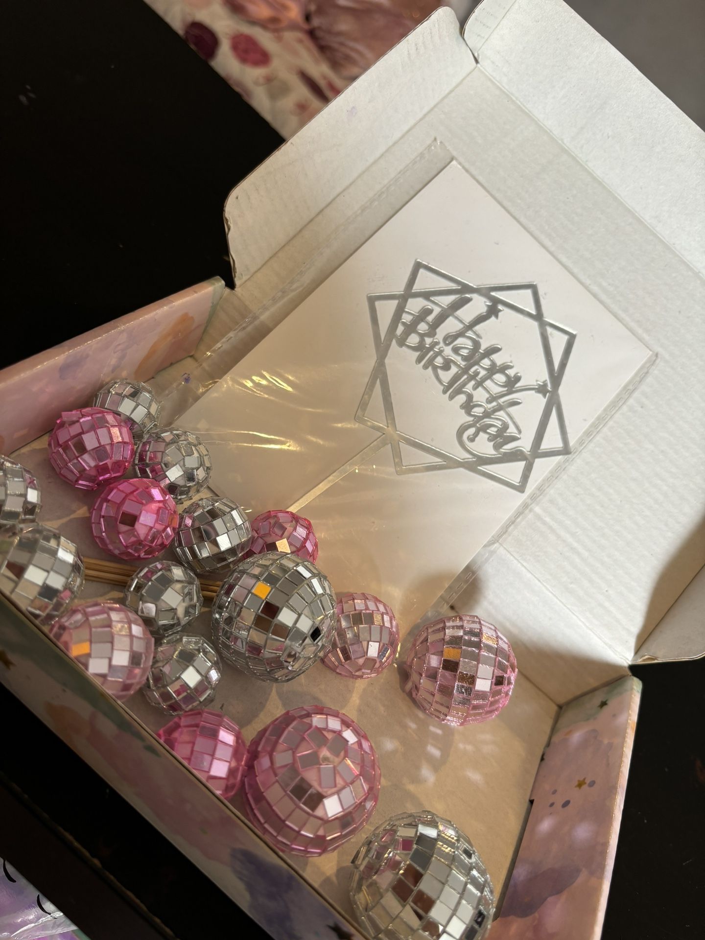 Disco Balls Cake Toppers 