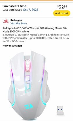 Wireless gaming mouse redragon