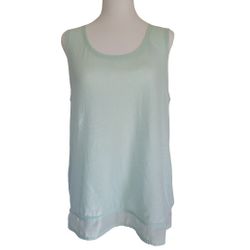 Womens Gap sleeveless mint green keyhole button back  size L